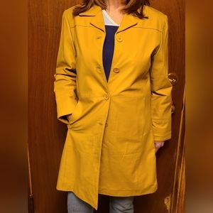 Santa Fe Tan Leather Coat Medium